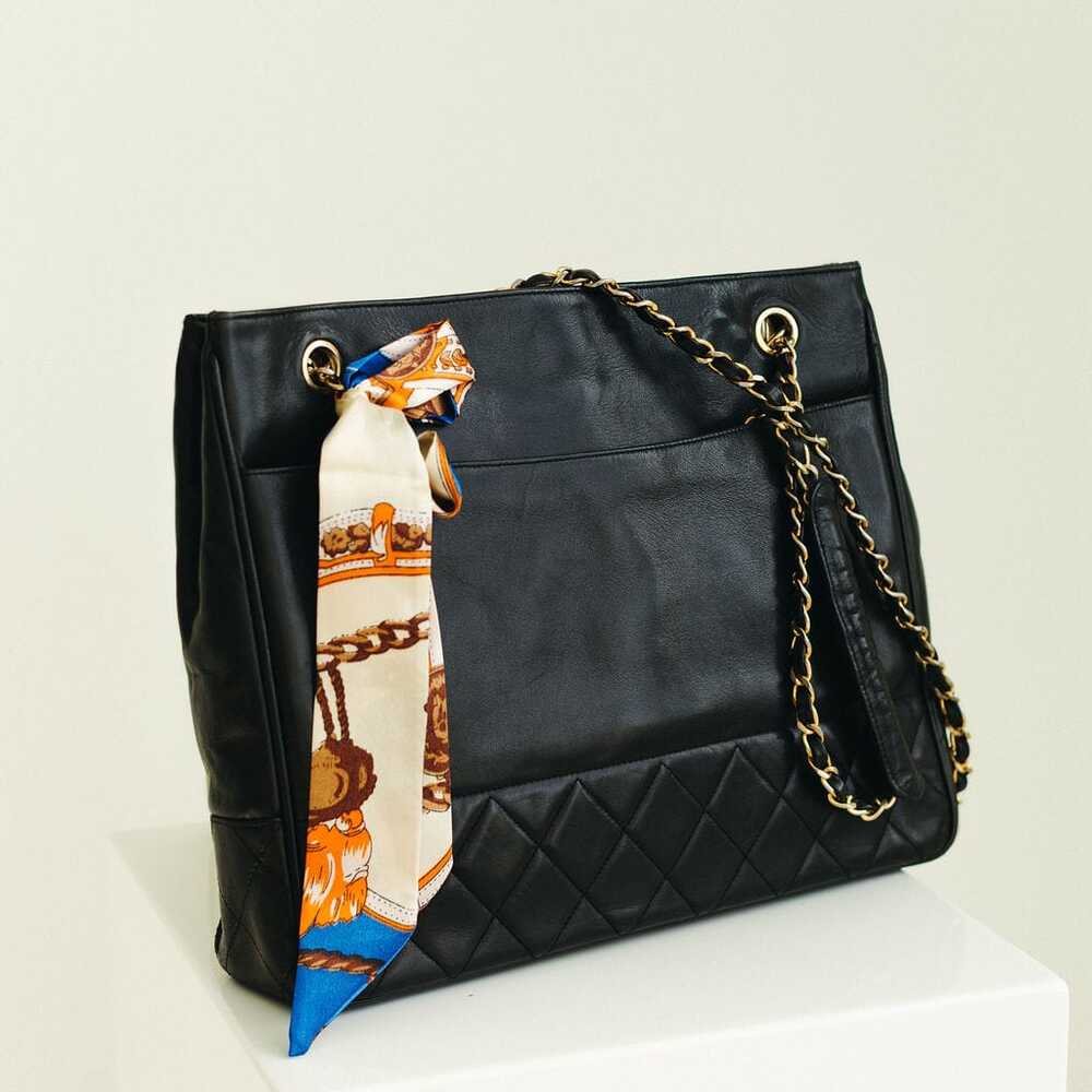 Chanel Matelasse Quilted Lambskin Tote Black Series 0 image 3